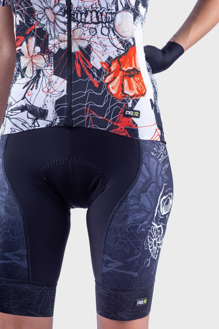 Letní dámské cyklistické kalhoty Alé Cycling PRR Skull Lady černé