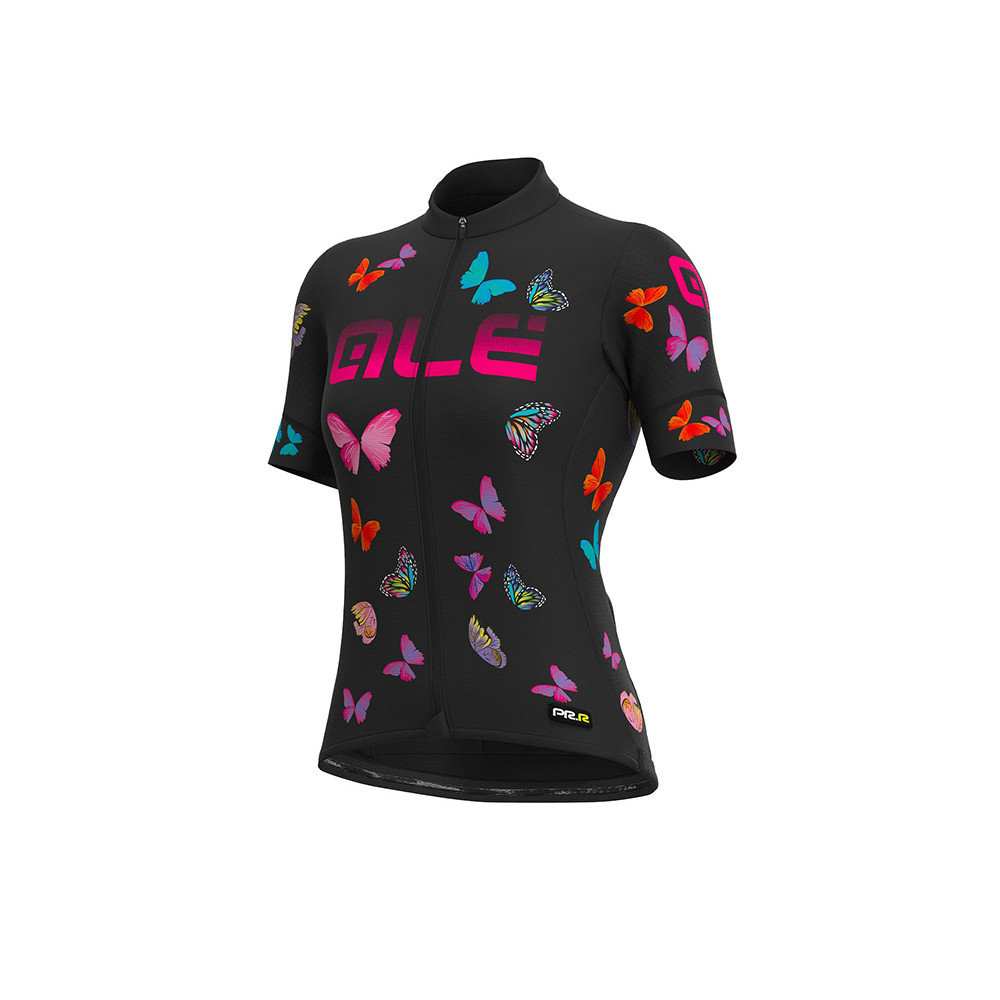 Letní cyklistický dres dámský Alé PR-R Butterfly černý
