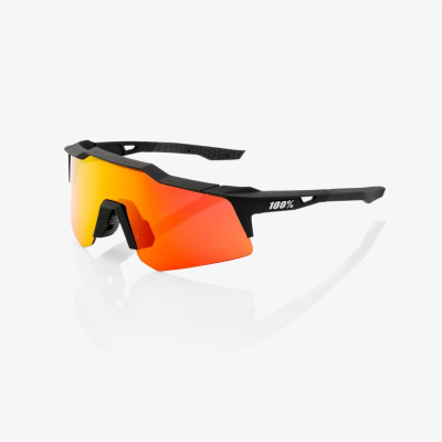 Cyklistické brýle 100% Speedcraft XS - Soft Tact Black - HiPER Red Multilayer Mirror Lens