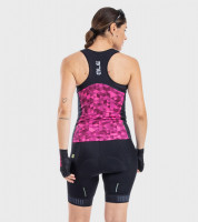 Letní cyklistický dámský dres bez rukávů Alé Cycling Solid Triangles Lady růžový
