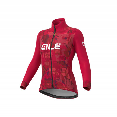 Zateplený cyklistický dres Ale Cycling dámský SOLID Break červený