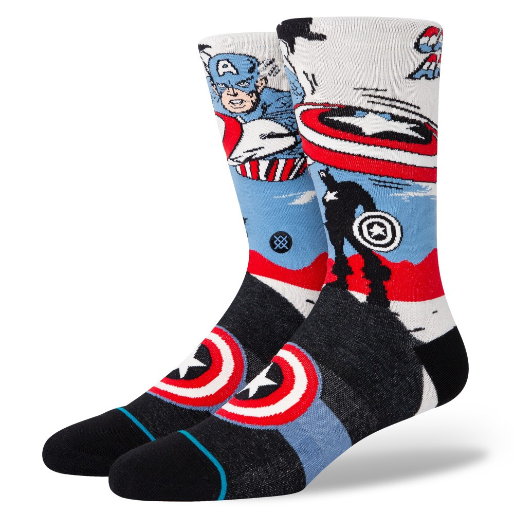 Ponožky Stance CAPTAIN AMERICA MARQUEE/OFFWHITE farebné