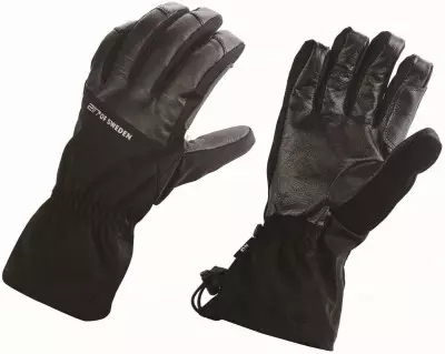 2117 of Sweden Fossjo unisex lyžařské rukavice, Black