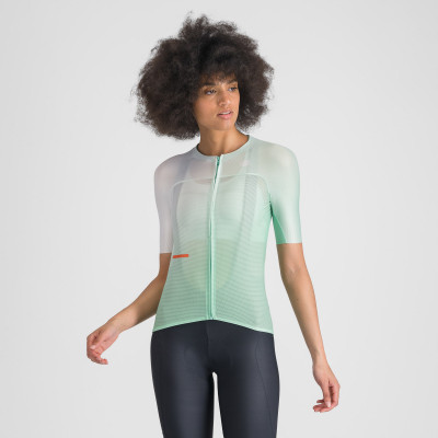 Letní cyklistický dres dámský Sportful Light zelený/bílý
