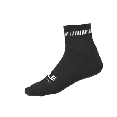 Letní cyklistické ponožky Alé Cycling Logo Q-Skin Socks černé/bílé
