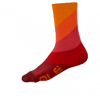 Letní cyklistické ponožky ALÉ DIAGONAL DIGITOPRESS SOCKS oranžové
