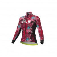 Zateplený cyklistický dres Ale Cycling dámsky PR-R Amazzonia čierny/ružový