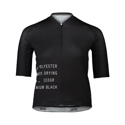 Letní  dlouhý cyklistický dres dámsky POC Pristine Print Jersey Uranium Black