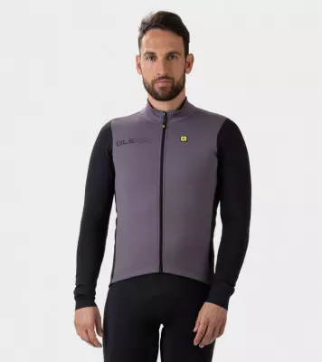 Zimní cyklistická bunda pánská Alé Cycling Fondo 2.0 Solid hnědá