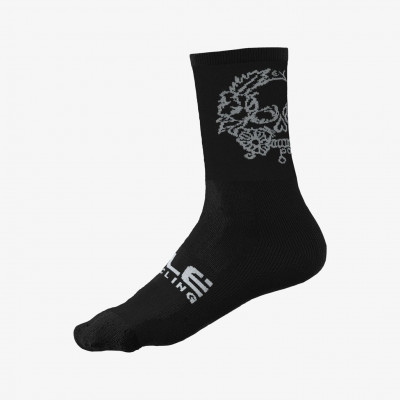Letní cyklistické ponožky ALÉ SKULL SOCKS černé