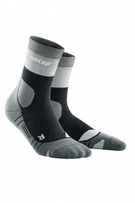 Vysoké outdoorové kompresní ponožky pánské CEP LIGHT MERINO šedé