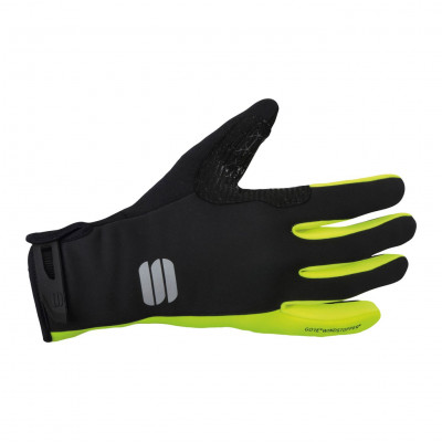 Zimní cyklistické rukavice Sportful Gore Windstopper Essential 2 černé/fluo žluté