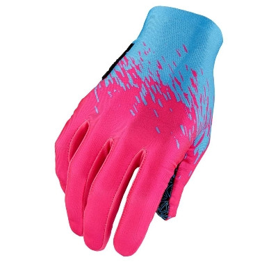 Cyklistické rukavice MTB Supacaz SupaG Long Glove modré/růžové
