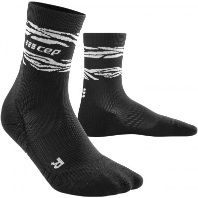 Kompresní vysoké ponožky CEP Animal bílé/černé