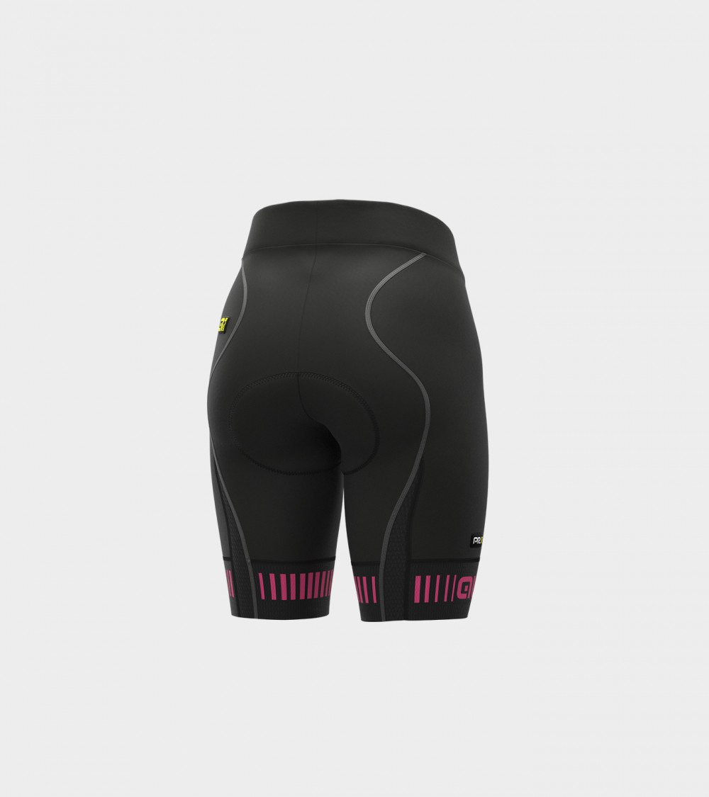 Letní cyklistické kalhoty Ale Cycling PR-R Graphics Strada dámské černé/růžové