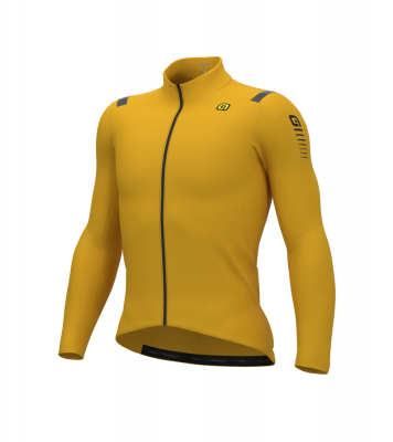 Zateplený cyklistický dres pánský Alé Cycling R-EV1 Warm Race žlutý