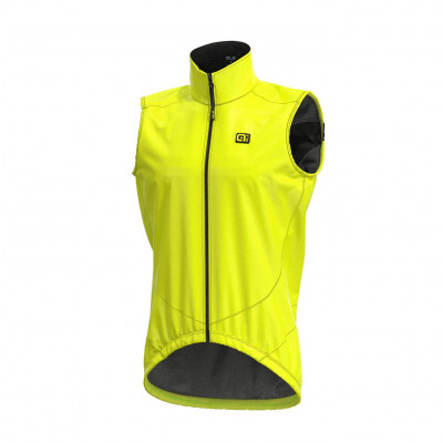 Letní cyklistická pánská vesta Alé Cycling Guscio Light Pack fluo žlutá