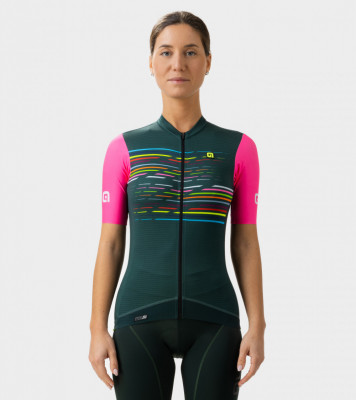 Letní cyklistický dámský dres Alé PR-S Logo Lady tmavě zelený