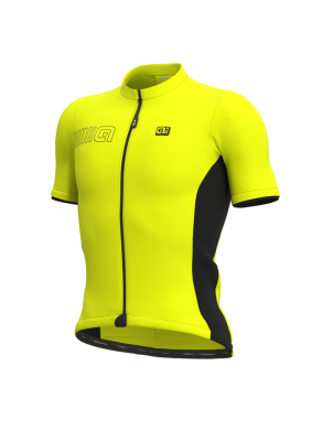 Letní cyklistický dres pánský ALÉ SOLID COLOR BLOCK žlutý