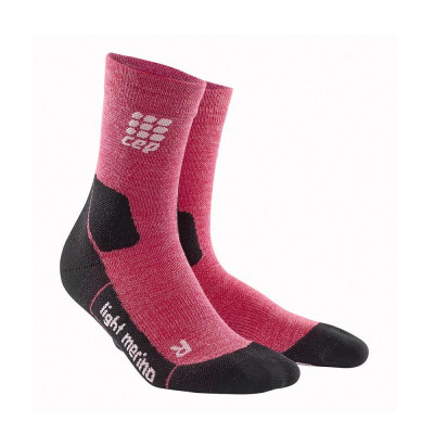 Kompresní ponožky dámské CEP Ultralight Merino růžové
