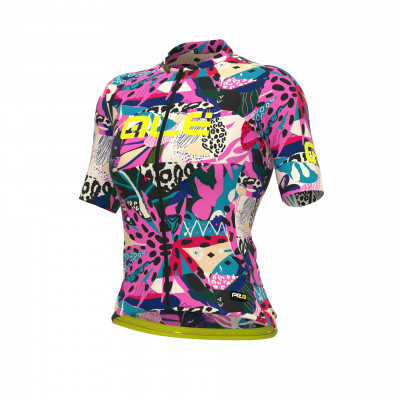 Letní dámský cyklistický dres Alé Cycling PR-R Kenya Lady růžový