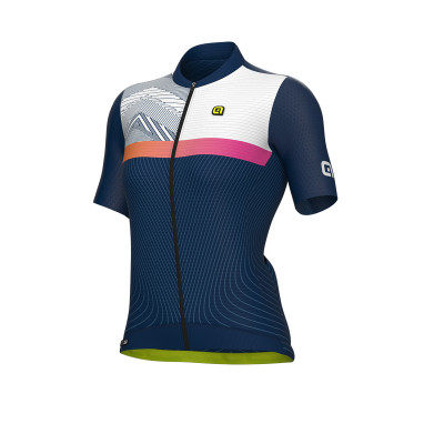 Letní cyklistický dres dámský Alé Cycling Zig Zag PR-S modrý