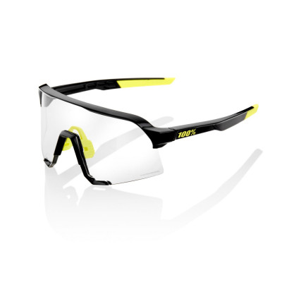 Cyklistické brýle 100% S3 Gloss Black, Photochromic Lens černé/žluté