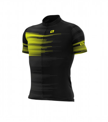 Letní pánský cyklistický dres Alé Cycling Solid Turbo černý/žlutý