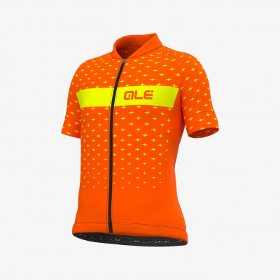 Letní cyklistický dres dětský ALÉ BIMBO KID STARS oranžový