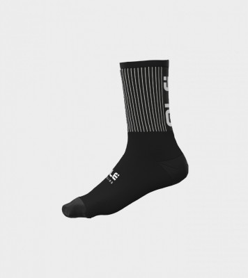 Zimní cyklistické ponožky ALÉ ACCESSORI FENCE černé/bílé