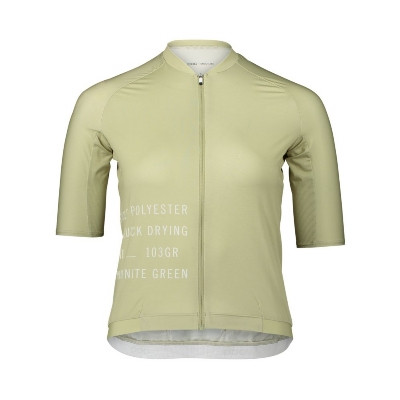 Letní cyklistický dres dámský POC Pristine Print Jersey Prehnite Green