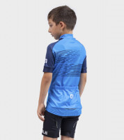 Letní cyklistický dres dětský Alé Kids Logo modrý