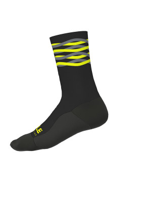 Zimní cyklistické ponožky ALÉ CALZA SPEEDFONDO H18 černé/žluté