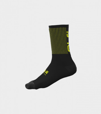 Zimní cyklistické ponožky ALÉ ACCESSORI FENCE černé/fluo žluté
