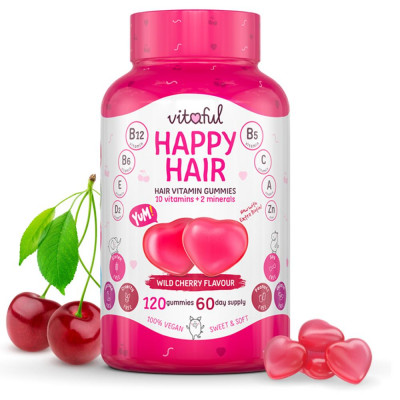 Vlasové vitamíny Happy Hair Vitaful 120 kapslí