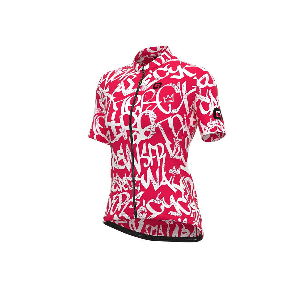 Letní cyklistický dres Alé Solid Ride Lady dámský rudý