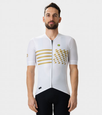 Letní cyklistický pánský dres Alé Cycling Play PR-E bílý