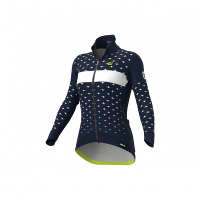 Zimní cyklistická bunda dámská Alé PR-R Stars modrá/bílá