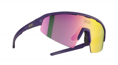 Cyklistické brýle Neon Arrow 2.0 Small fialové + Pevné pouzdro, Mirror violet cat. 3