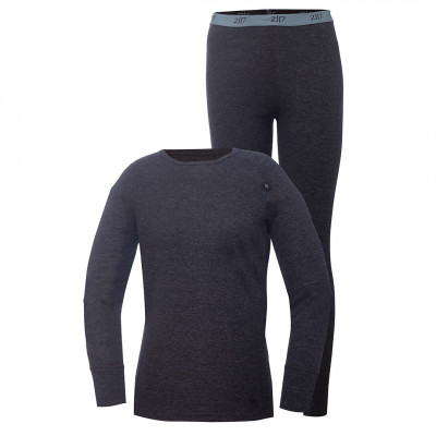 Outdoorová funkční vrstva dámská 2117 Pauki Merino - set tričko a kalhoty šedá