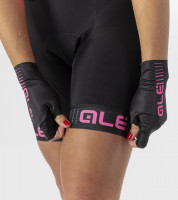 Letní cyklistické kalhoty Alé Solid Traguardo dámské černé/růžové