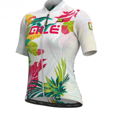 Letní cyklistický dres dámský Alé SOLID Tropika Lady bílý