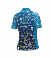 Letní cyklistický dres dětský Alé Kids Vibes modrý