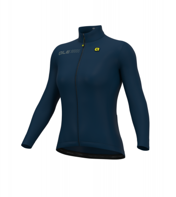 Zateplený cyklistický dres dámský Alé Cycling Solid Fondo 2.0 modrý