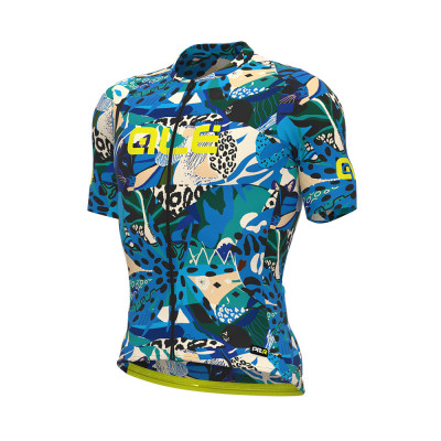 Letní cyklistický dres s krátkým rukávem pánský Alé PR-R Kenya modrý