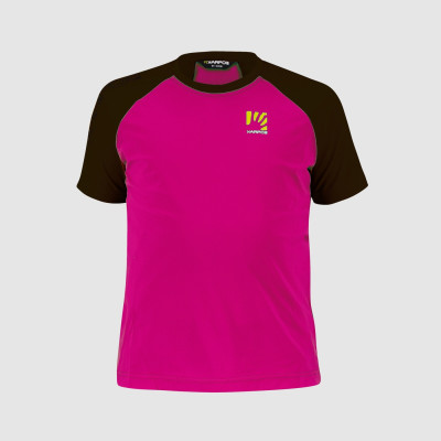Letní outdoorové tričko dětské Karpos Lavaredo růžové/černé
