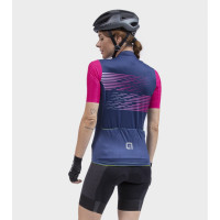 Letní cyklistický dámský dres Alé PR-S Logo Lady modrý/růžový