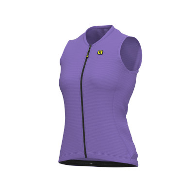 Letní cyklistický dámský dres bez rukávů Alé Cycling Solid Color Block fialový