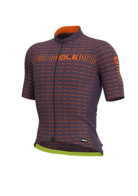 Letní cyklistický dres pánský Alé GRAPHICS PRR Green Road fialový/oranžový