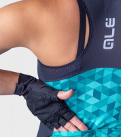Letní cyklistický dámský dres bez rukávů Alé Cycling Solid Triangles Lady modrý